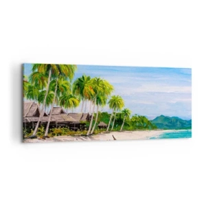 Bild auf Leinwand - Leinwandbild - Exotischer Traum - 100x40 cm