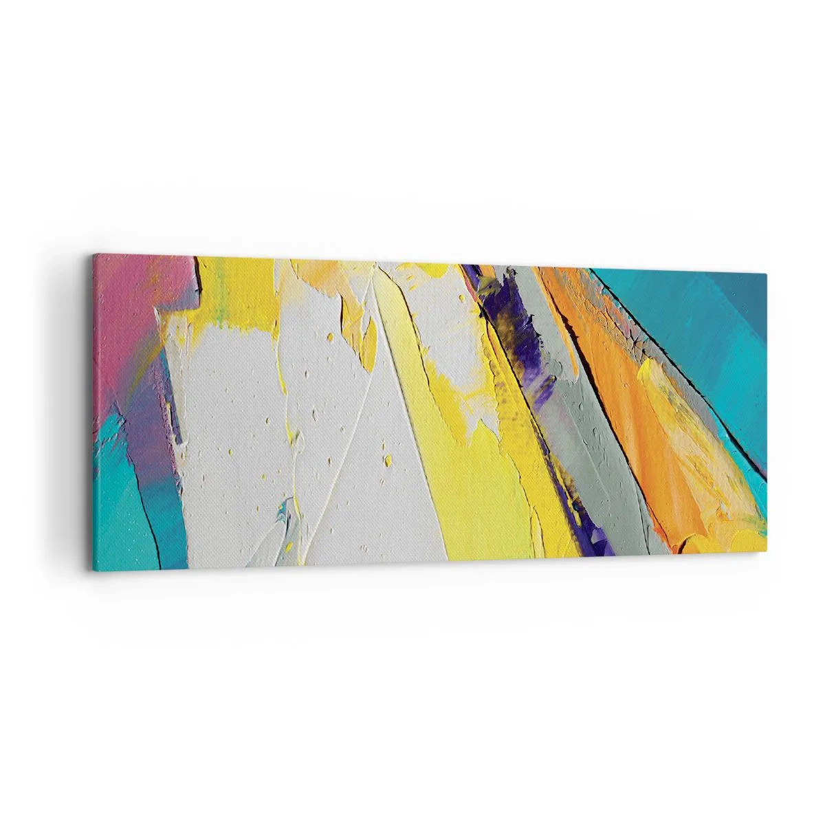 Bild auf Leinwand - Leinwandbild - Eine abstrakte Komposition in intensiven Farben - 120x50cm - Die Anatomie des Lichts - Moderne Wanddekoration für Wohnzimmer und Schlafzimmer ARTTOR