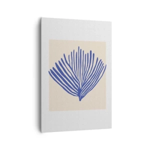 Bild auf Leinwand - Leinwandbild - Blauer Fächer - 70x100 cm