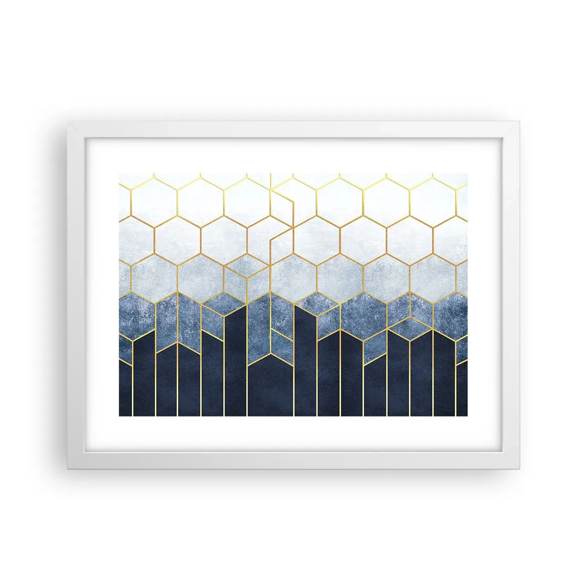 Poster in einem weißen Rahmen - Komposition im synkopischen Rhythmus - 40x30 cm