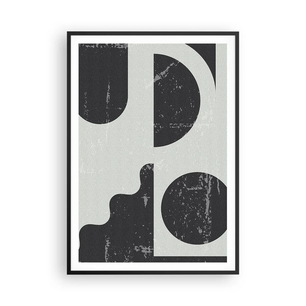 Poster in einem schwarzem Rahmen - Komposition oben und unten - 70x100 cm