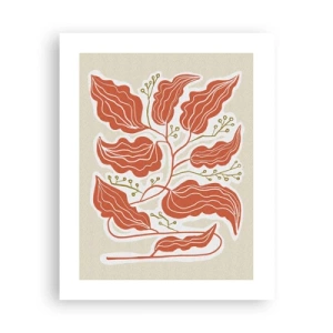 Poster - Im Folkstil und korallenartig - 40x50 cm