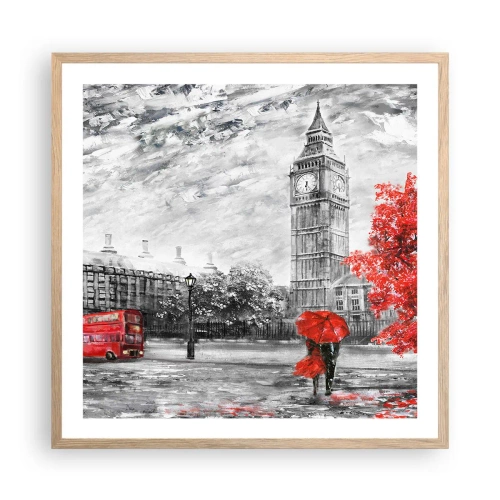 Poster in einem Rahmen aus heller Eiche - Ein aufregender Tag - 60x60 cm