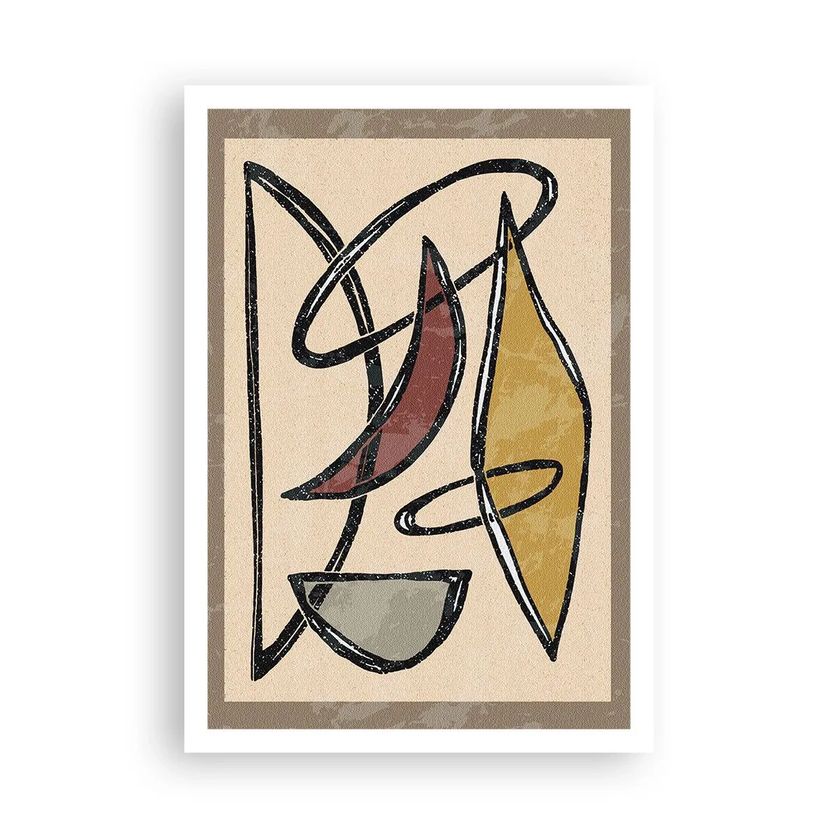 Poster - Komposition – Bögen und Ovale - 70x100 cm