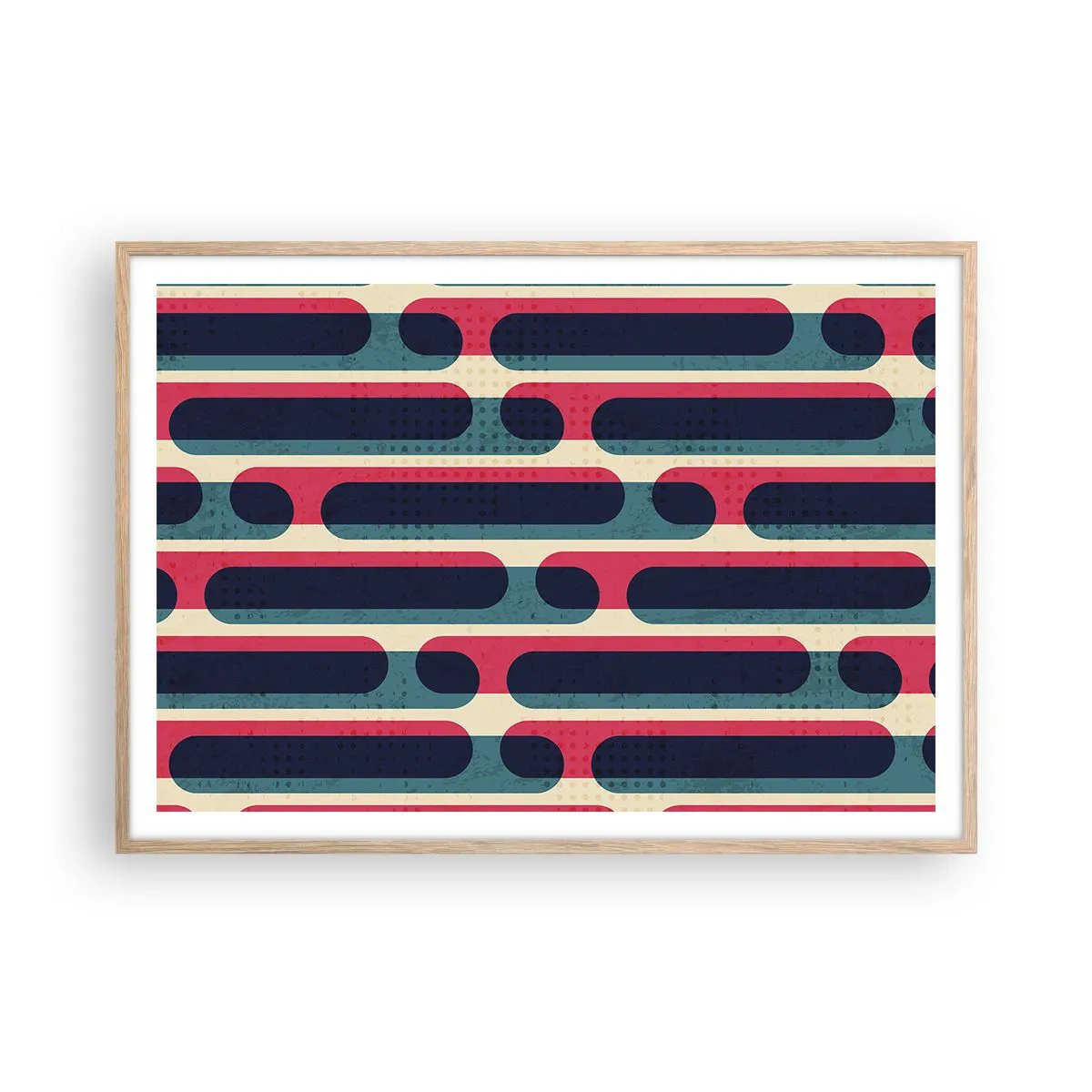 Poster in einem Rahmen aus heller Eiche - In die Tiefe und vorwärts - 100x70 cm