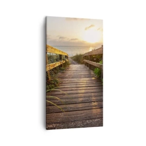 Bild auf Leinwand - Leinwandbild - Und direkt ans Ufer - 45x80 cm