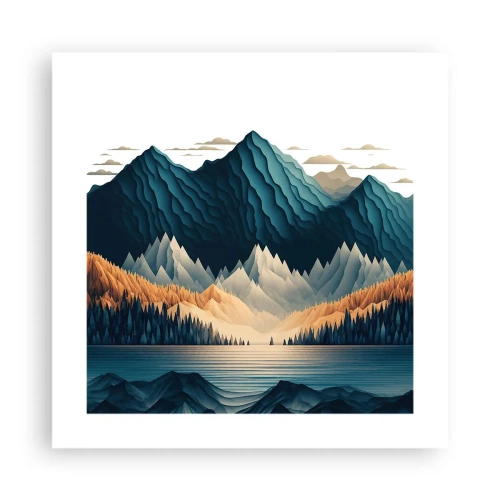 Poster - Perfekte Berglandschaft - 40x40 cm