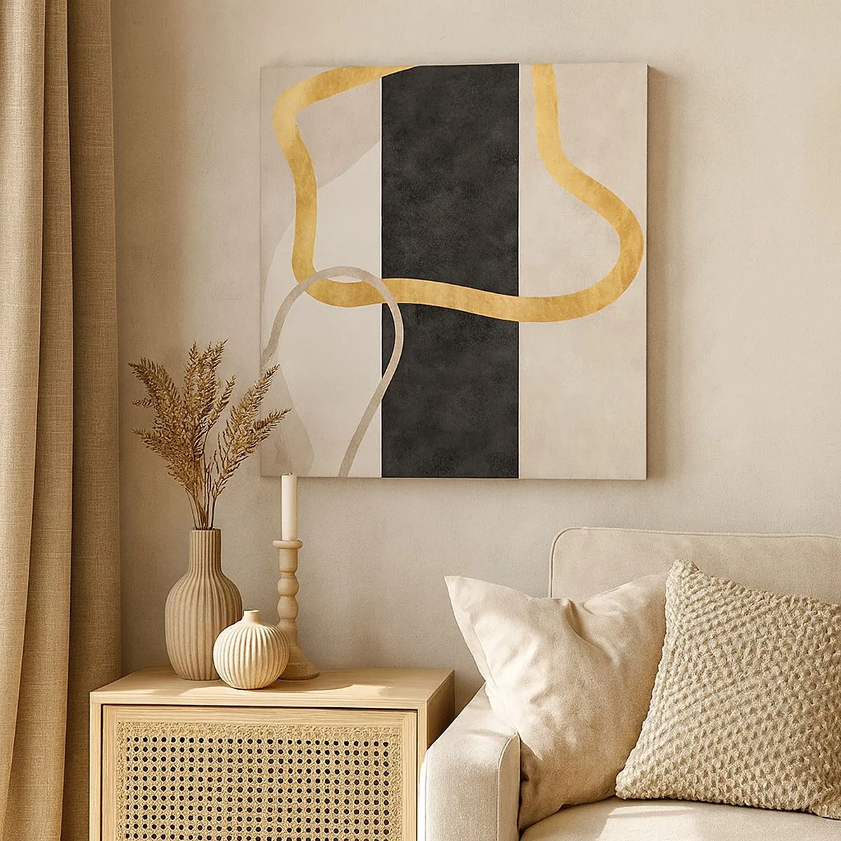 Bild auf Leinwand - Leinwandbild - Schleifenformen - 30x30 cm