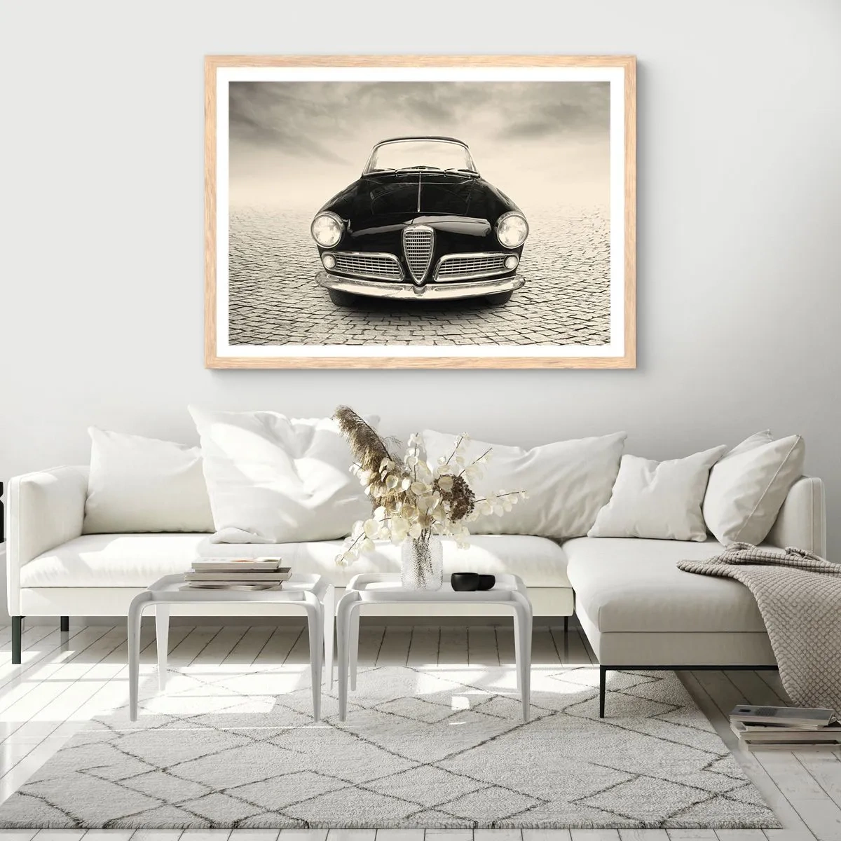 Poster in einem Rahmen aus heller Eiche - Man muss mich einfach lieben - 91x61 cm