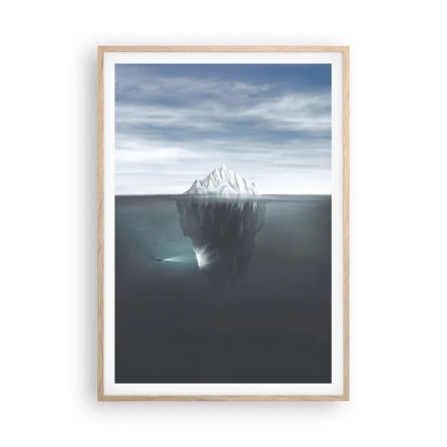 Poster in einem Rahmen aus heller Eiche - Unterwassergeheimnis - 70x100 cm