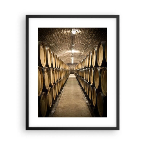 Poster in einem schwarzem Rahmen - In einem gemauerten Keller - 40x50 cm