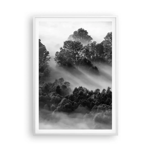 Poster in einem weißen Rahmen - Aufstehend aus dem Schlaf - 70x100 cm