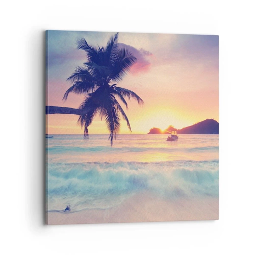 Bild auf Leinwand - Leinwandbild - Ein Abend in der Bucht - 70x70 cm