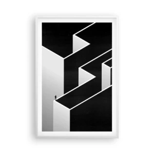 Poster in einem weißen Rahmen - Einsamkeit an der Spitze - 61x91 cm