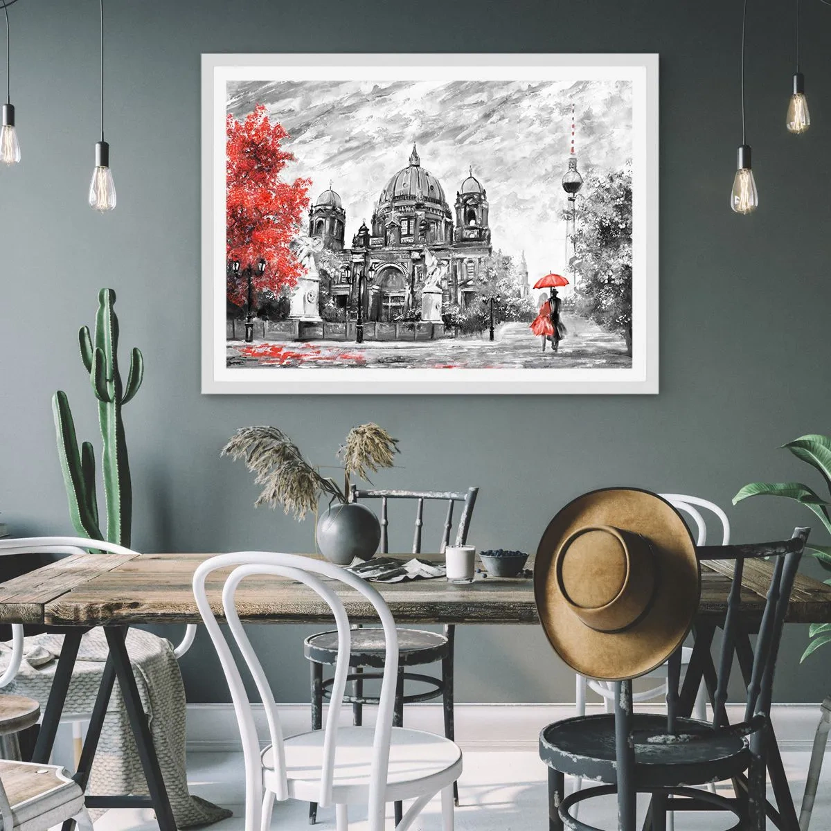 Poster in einem weißen Rahmen - Berliner Treffen - 40x30 cm