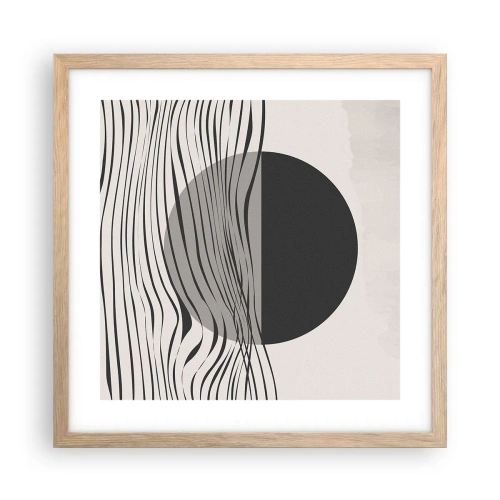 Poster in einem Rahmen aus heller Eiche - Halbe Komposition - 40x40 cm