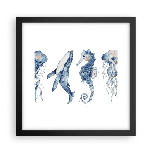 Poster in einem schwarzem Rahmen - Meereswunder - 30x30 cm