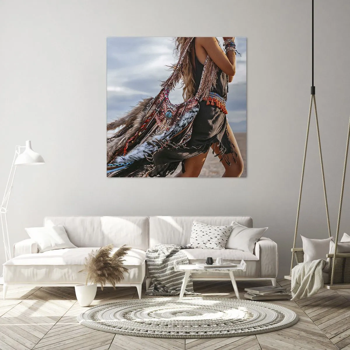 Bild auf Leinwand - Leinwandbild - Das Mädchen des Schamanen - 70x70 cm