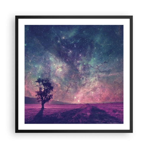 Poster in einem schwarzem Rahmen - Unter dem magischen Himmel - 60x60 cm