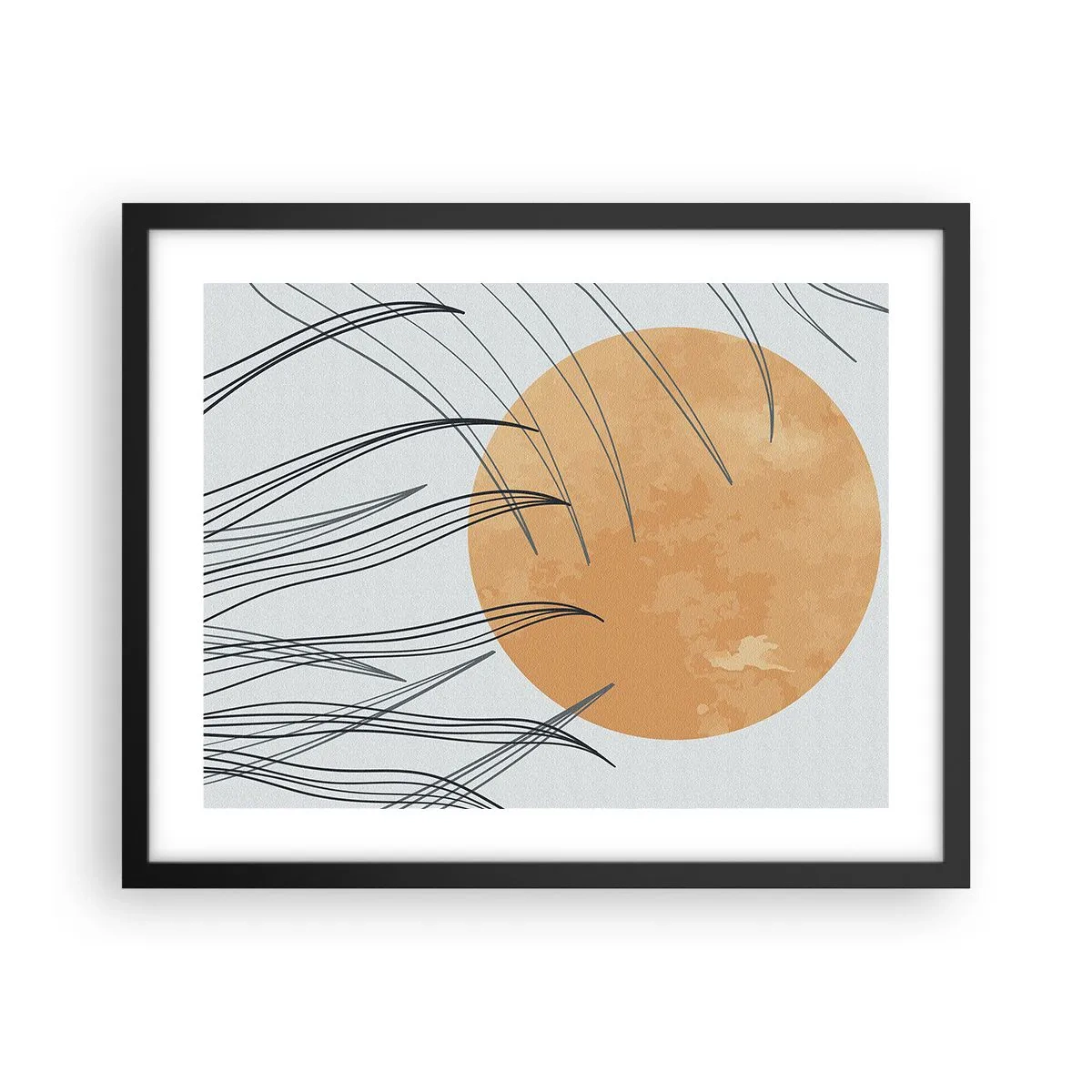 Poster in einem schwarzem Rahmen - Immer der Sonne entgegen - 50x40 cm