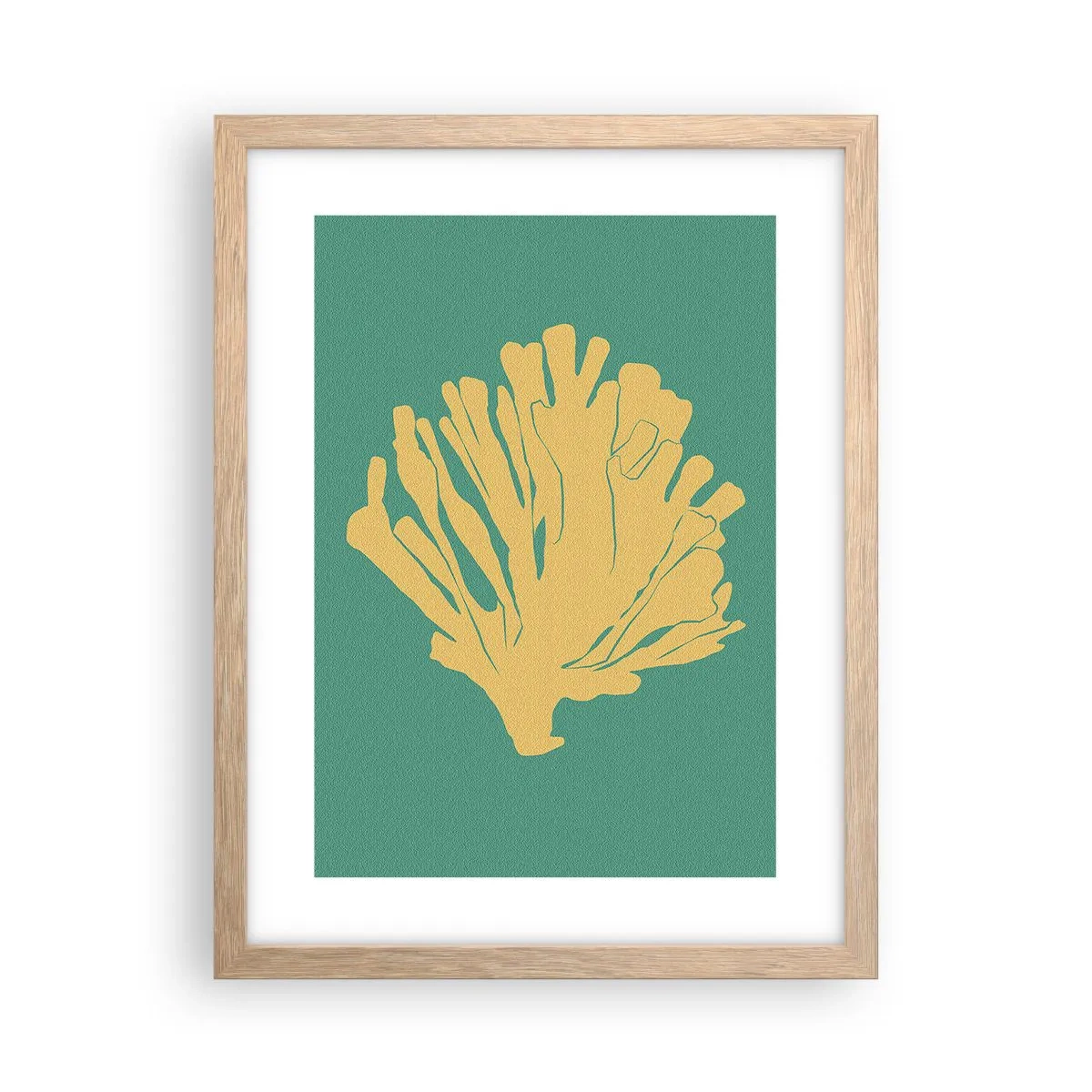 Poster in einem Rahmen aus heller Eiche - Unterwasserwaldbusch - 30x40 cm