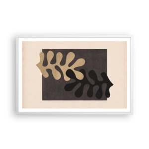 Poster in einem weißen Rahmen - Abwesenheit und Ergänzung - 91x61 cm