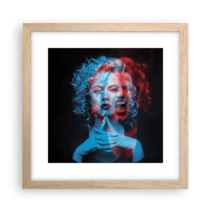 Poster in einem Rahmen aus heller Eiche - Alter Ego - 30x30 cm