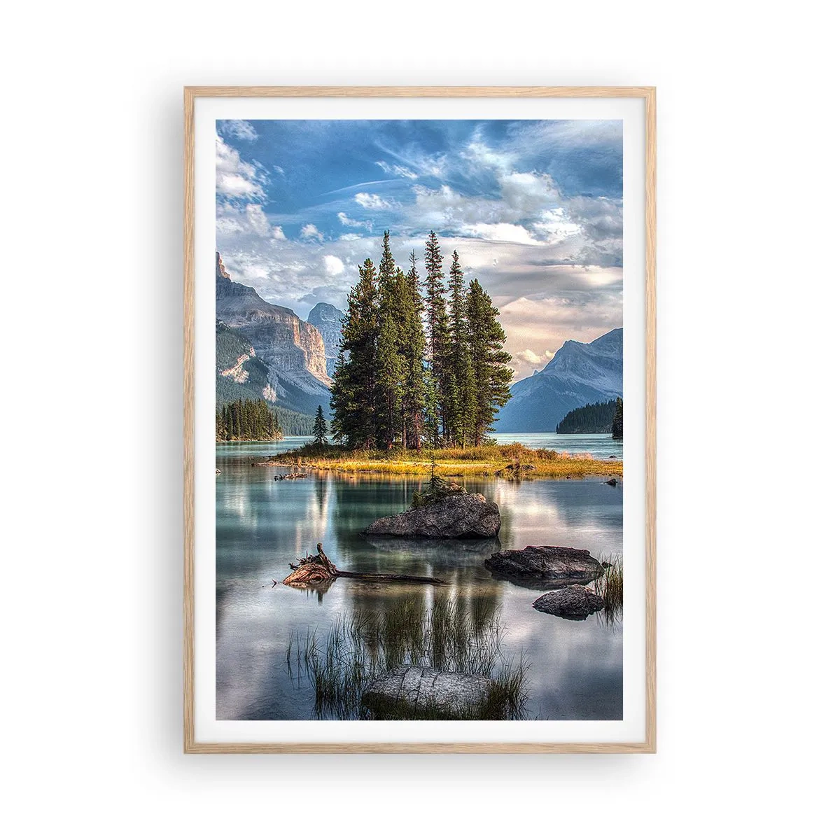 Poster in einem Rahmen aus heller Eiche - An dem tollen und sauberen Wasser ... - 70x100 cm