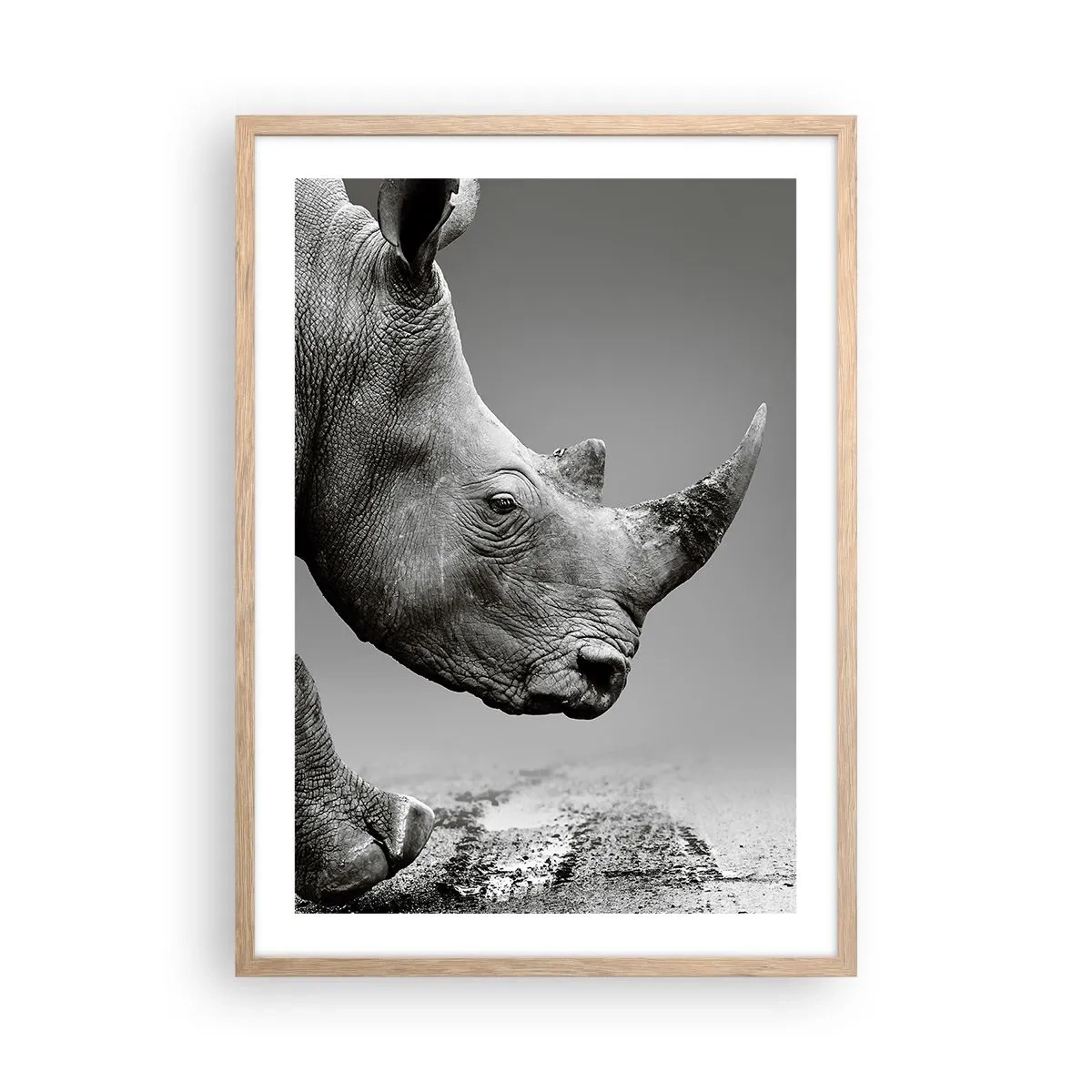 Poster in einem Rahmen aus heller Eiche - Unaufhaltsame Stärke - 50x70 cm
