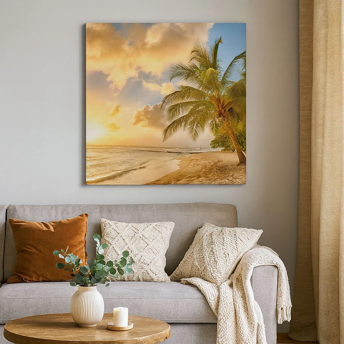 Bild auf Leinwand - Leinwandbild - Ewiger Sommer, immer Urlaub - 30x30 cm