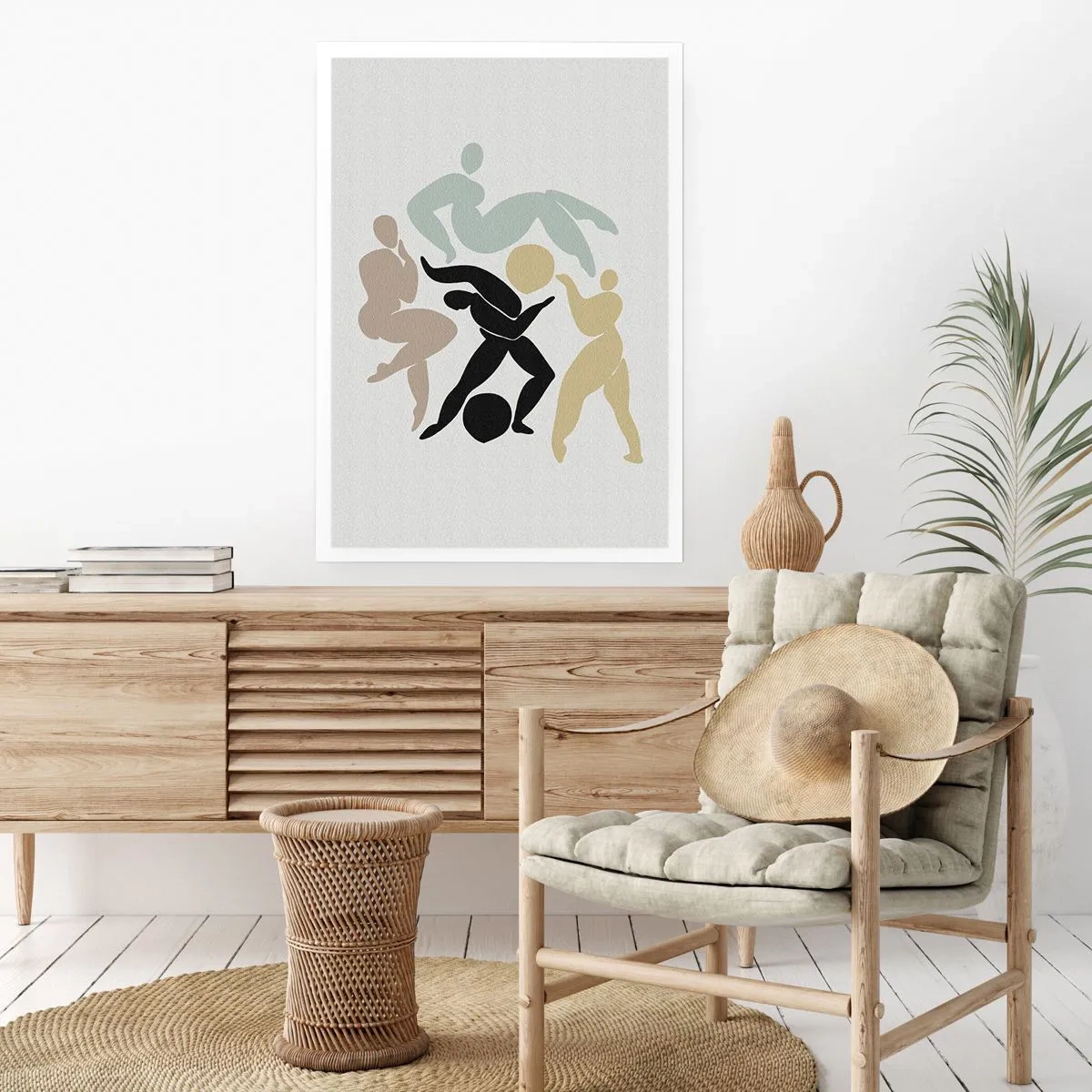 Poster - Abstrakte Silhouetten von Figuren in dynamischer Bewegung - 50x70cm - Bewegung für Gesundheit und Schönheit - Moderne Wanddekoration für Wohnzimmer und Schlafzimmer ARTTOR
