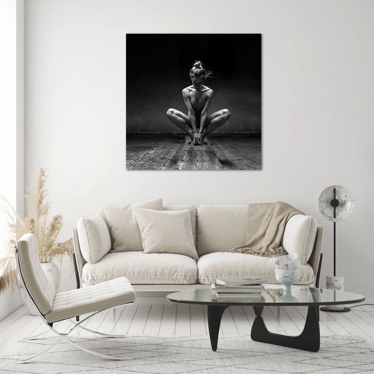 Glasbild - Bild auf glas - Konzentration der Tanzenergie - 60x60 cm