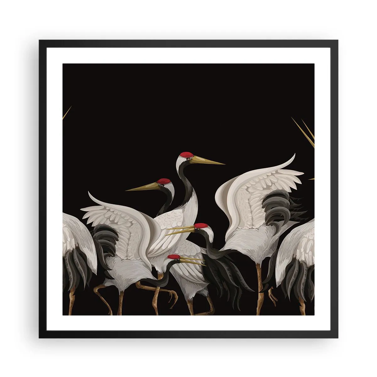 Poster in einem schwarzem Rahmen - Vogelsachen - 60x60 cm