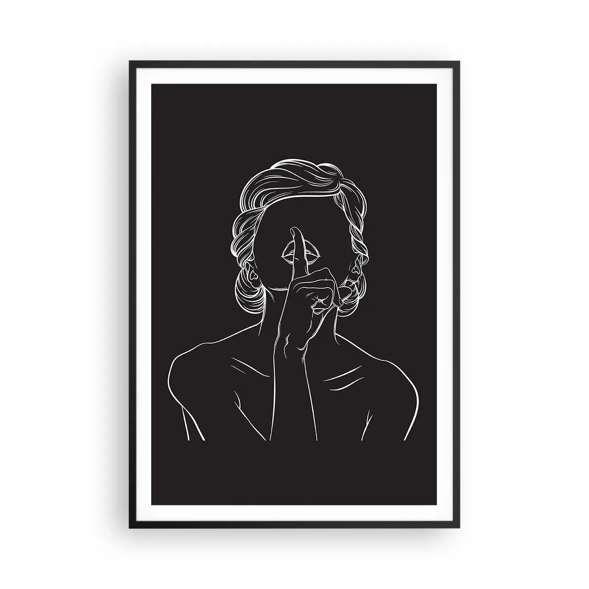 Poster in einem schwarzem Rahmen - Schönheit erblüht in der Stille - 70x100 cm