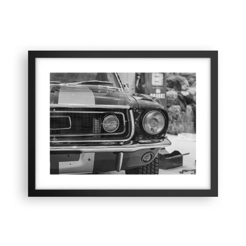 Poster in einem schwarzem Rahmen - Wilder Ritt - 40x30 cm