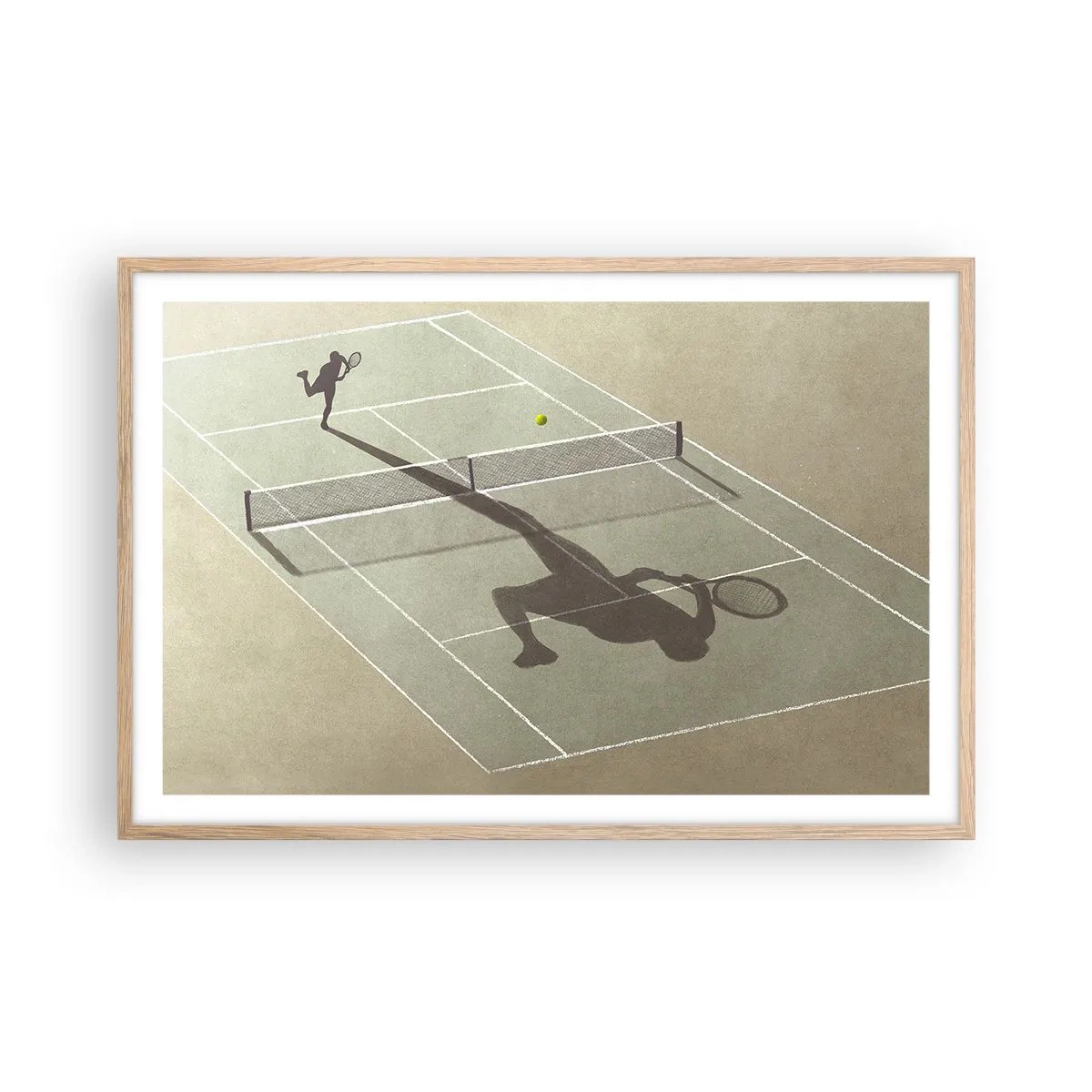 Poster in einem Rahmen aus heller Eiche - Überwinde dich selbst - 91x61 cm