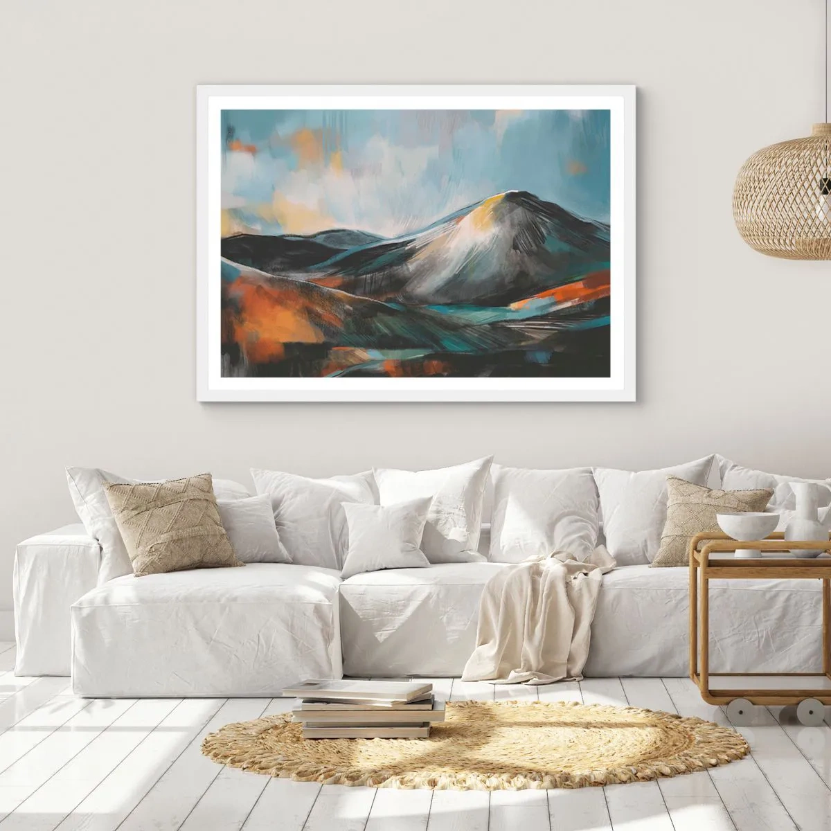 Poster in einem weißen Rahmen - Roh und schön - 70x50 cm