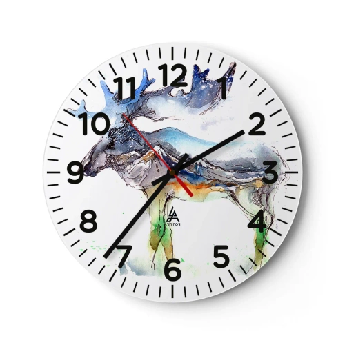 Wanduhr - Glasuhr - Der Held eines Wintermärchens - 40x40 cm