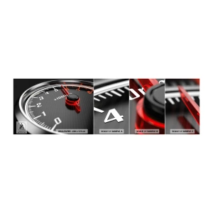 Fototapeten Muster Selbstklebend Deluxe Sticker - Vollgas! - Automobil, Tachometer, 3D - 100x30 cm