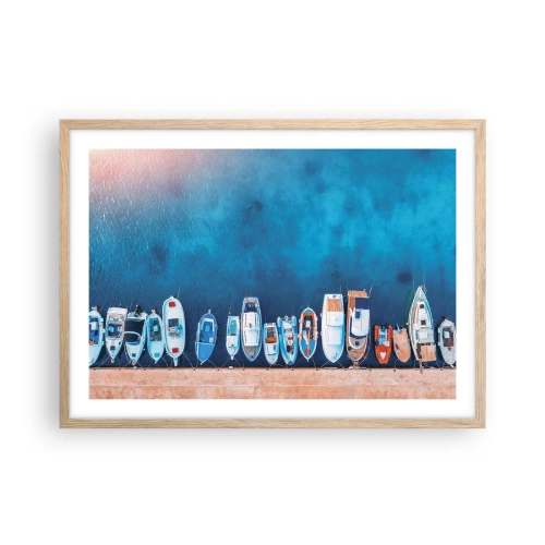 Poster in einem Rahmen aus heller Eiche - In einer Reihe - 70x50 cm