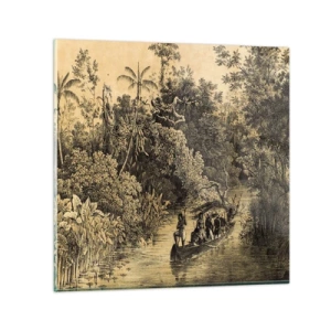 Glasbild - Bild auf glas - Expedition zur Quelle - 70x70 cm