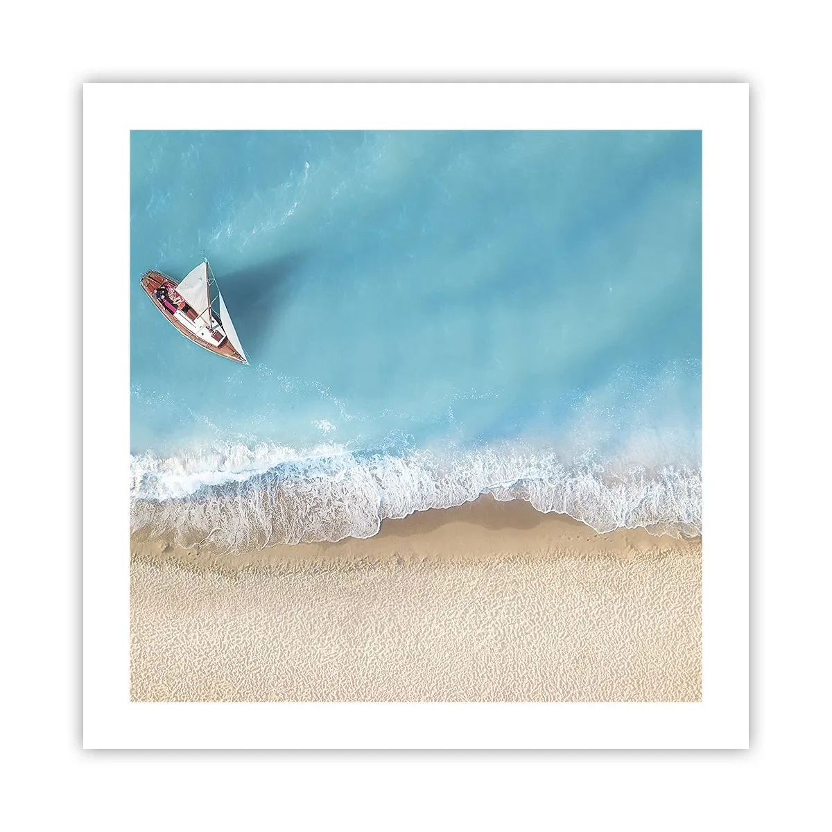 Poster - An der Grenze von Blau und Gold - 50x50 cm