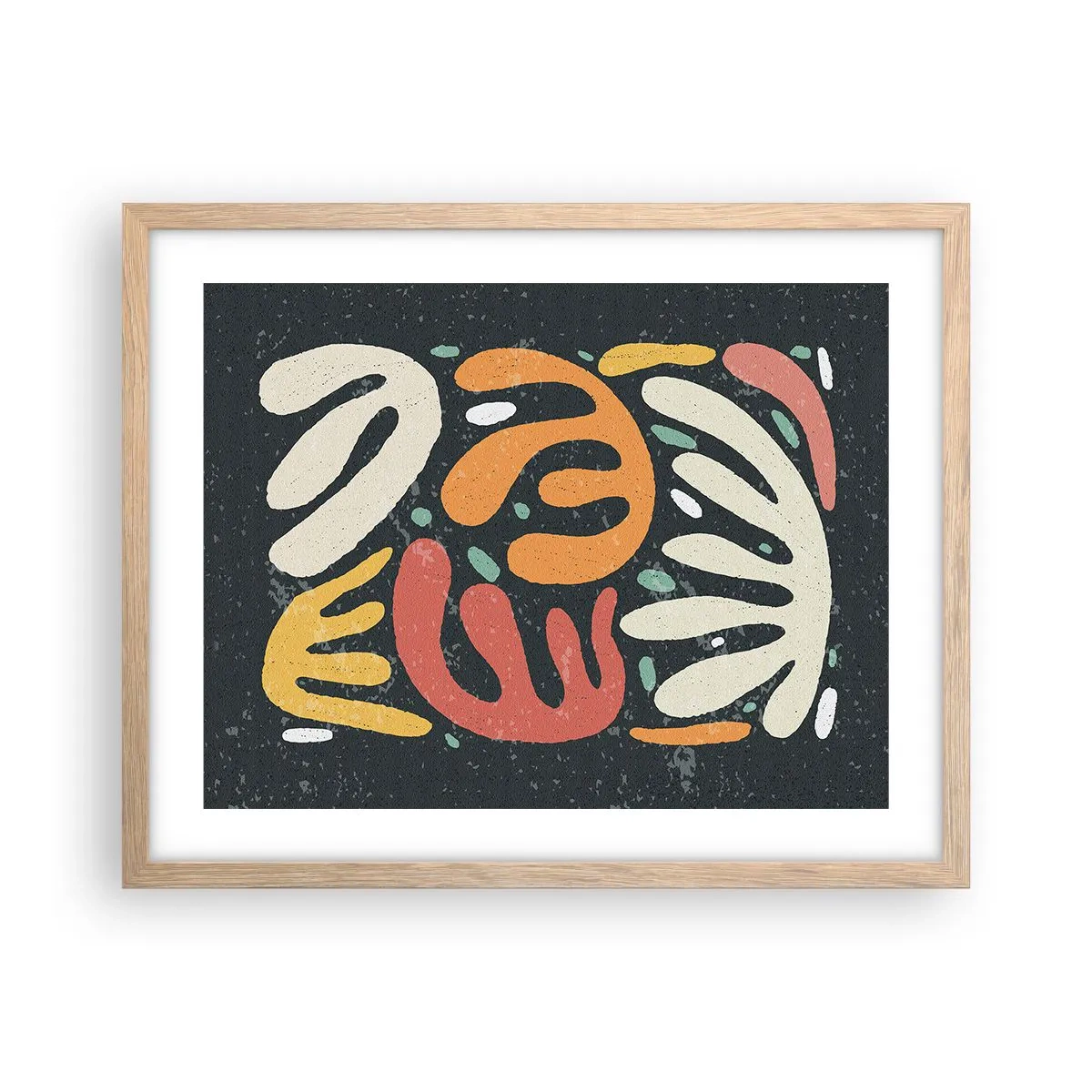 Poster in einem Rahmen aus heller Eiche - Komposition – Ich erwische dich gleich - 50x40 cm