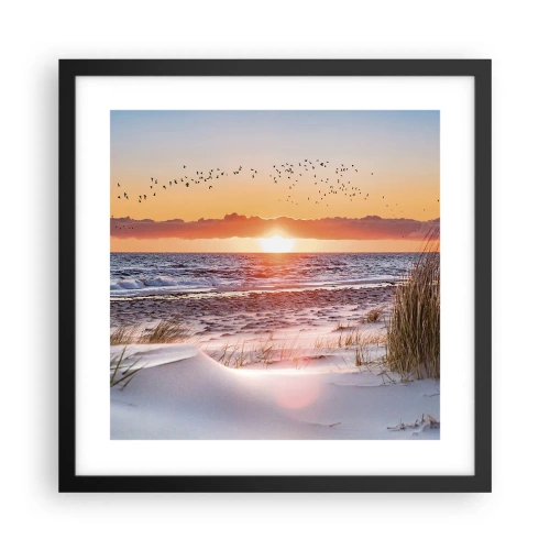 Poster in einem schwarzem Rahmen - Horizontale Landschaft - 40x40 cm