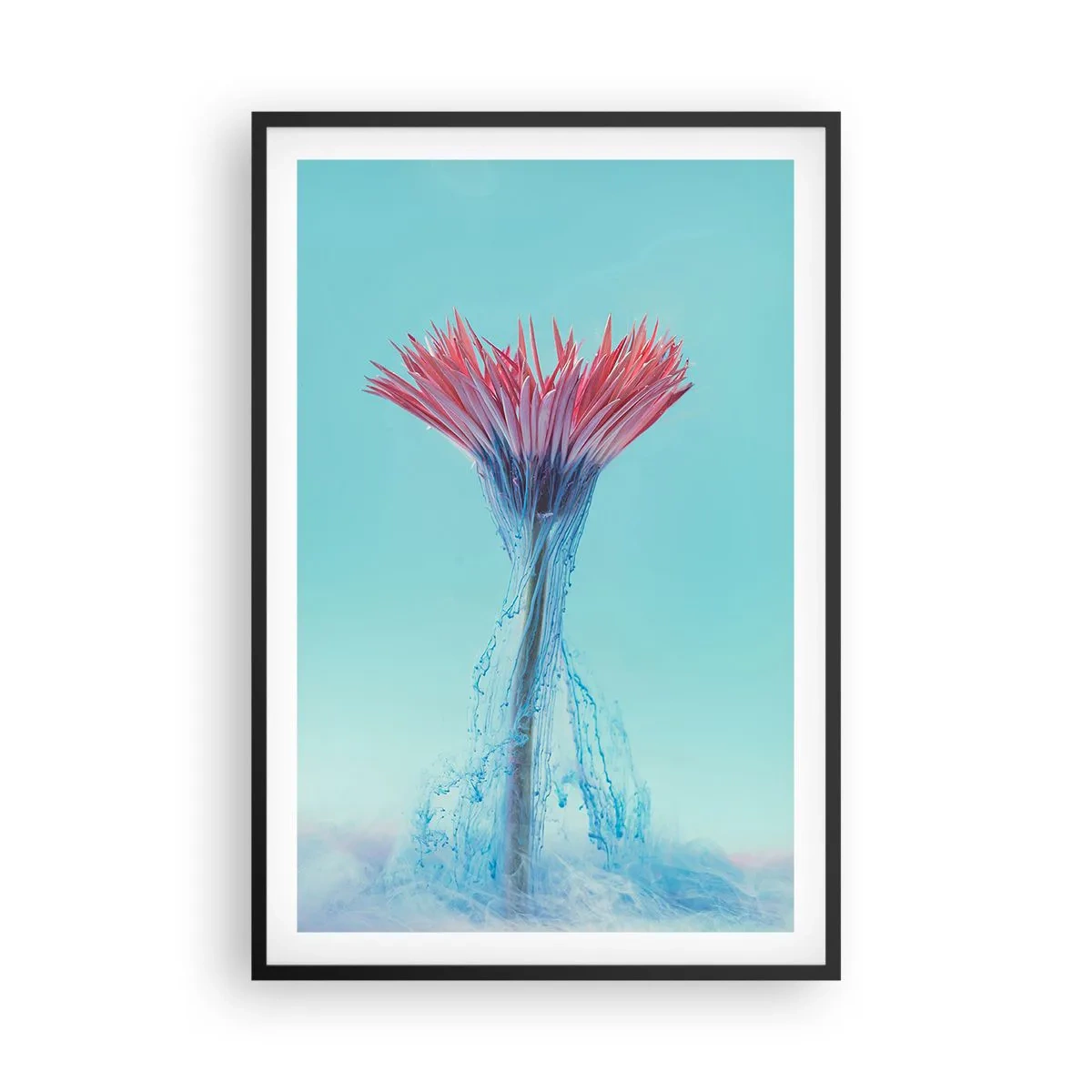 Poster in einem schwarzem Rahmen - In einer belebenden Umarmung - 61x91 cm