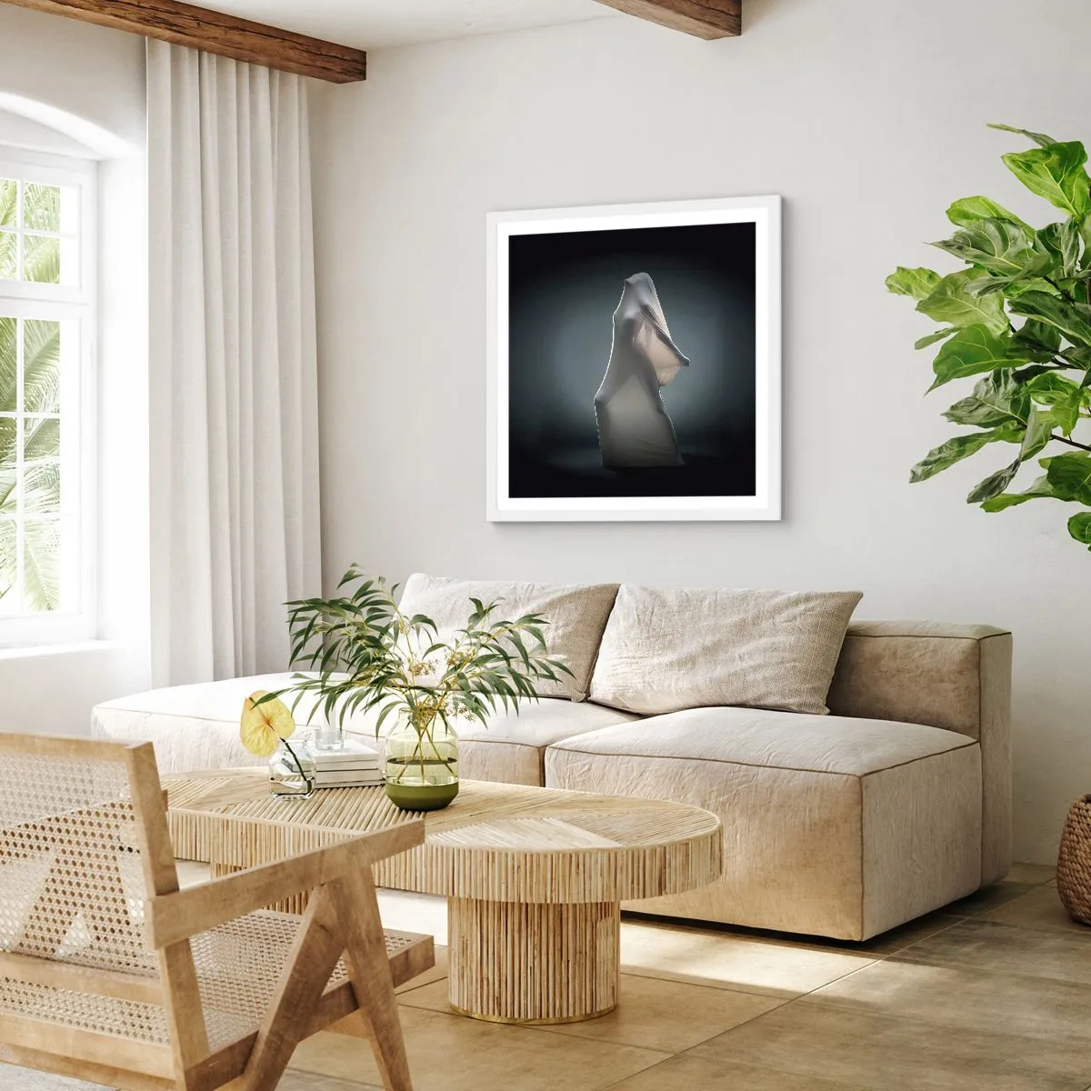 Poster in einem weißen Rahmen - Versteckte Wünsche - 60x60 cm