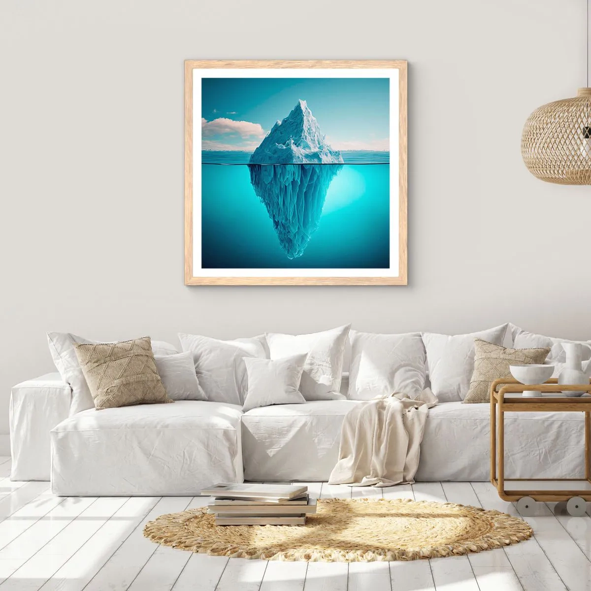 Poster in einem Rahmen aus heller Eiche - Königin des Eises - 30x30 cm