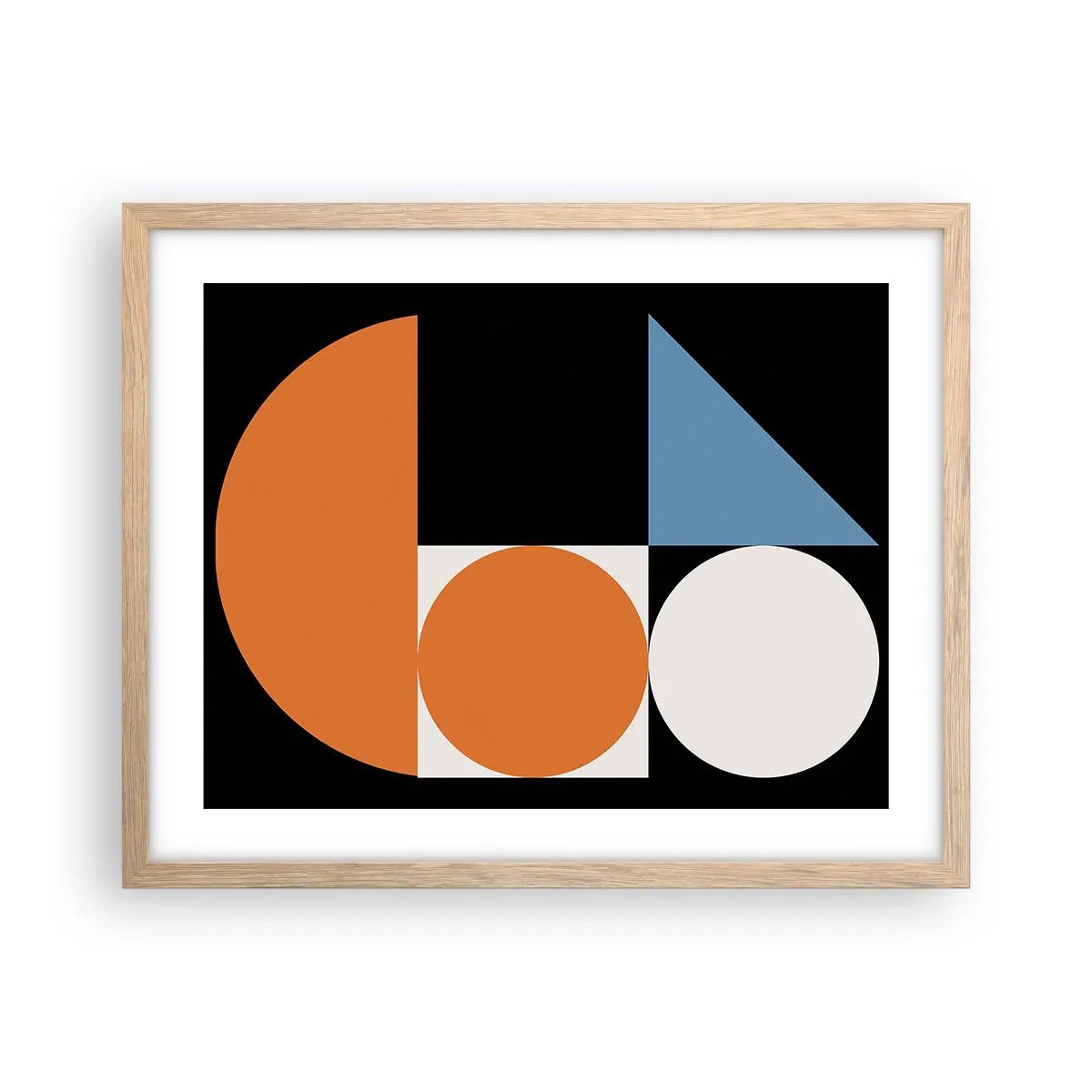 Poster in einem Rahmen aus heller Eiche - Bebilderte Anordnung - 50x40 cm