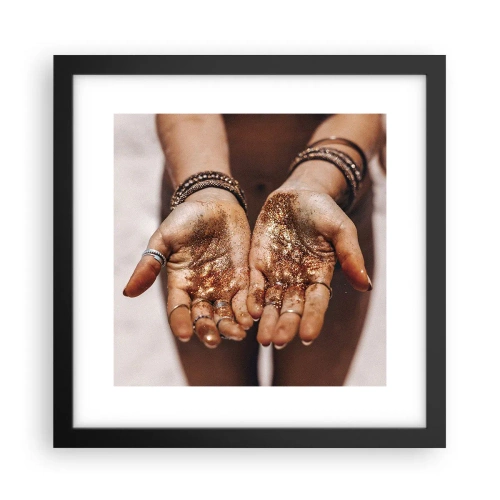 Poster in einem schwarzem Rahmen - Ein Geschenk für dich - 30x30 cm