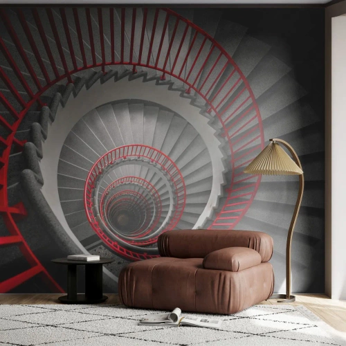 Selbstklebende Fototapete Deluxe Sticker - Architekturspaß - Die Architektur, Treppe, Industriell - 300x210 cm